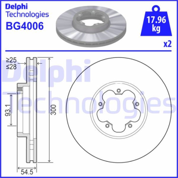 ON FREN DISK AYNA TRANSIT V348 06 A.CEKER OLCU 300 28 Marka : DELPHI
