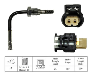EGZOZ SICAKLIK SENSORU MANIFOLD MERCEDES W204 S204 W212 S212 W463 X164 W164 W251 Marka : BOSCH