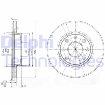 ÖN FREN AYNASI CORSA C 1.0-1.2 16V 01 11 ABS Lİ 240x20x4DLxHAVALI Marka : DELPHI