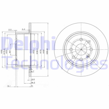 ARKA FREN AYNASI VECTRA A 1.8-1.8ie-2.0 ie 16V 88-95 270x10x4DL Marka : DELPHI