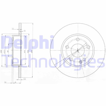 FREN DISKI ON MERCEDES A-CLASS W169 04 12 Marka : DELPHI