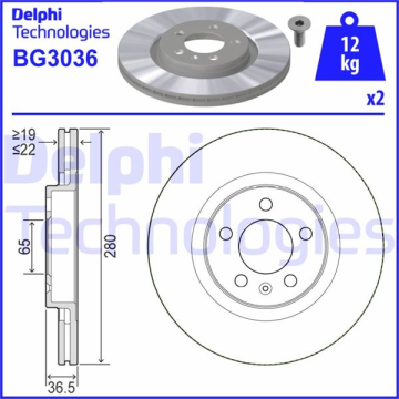 ÖN FREN AYNASI GOLF IV 97-06 BORA 98-05 OCTAVIA 99 TOLEDO II-LEON 99-06 A3 99 280x22x5DLxHAVALI 1J0615301P-1JO615301E Marka : DELPHI