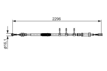 EL FREN TELİ ÖN JUMPER III-DUCATO III-BOXER III 06 2296mm/1981mm Marka : BOSCH