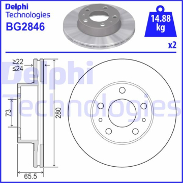 ÖN FREN AYNASI BOXER I-II 94 JUMPER I-II 94 DUCATO I-II 94 280x24x5DLxHAVALI Marka : DELPHI