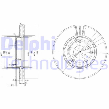 FREN DISKI ON MERCEDES W203 CL203 C209 W210 R170 Marka : DELPHI