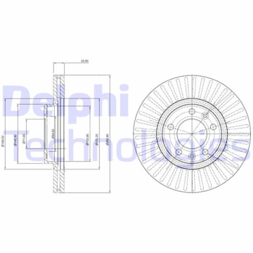 ÖN FREN AYNASI 407 1.6HDI 1.8-2.016V-2.0HDI 04 607 2.0 00 508 10 283x26x5DLxHAVALI Marka : DELPHI