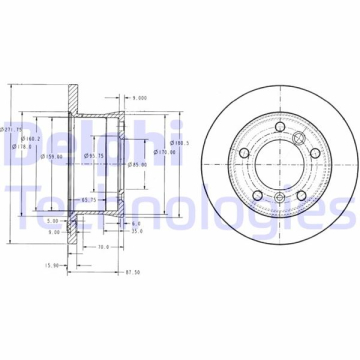 FREN DISKI ARKA MERCEDES SPRINTER B901 B904 . VW LT 28-35-46 TEK TEKER Marka : DELPHI