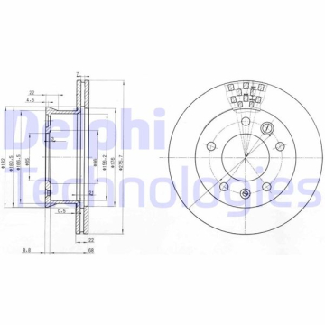 FREN DISKI ON MERCEDES SPRINTER B901 B904 . VW LT 28-35-46 Marka : DELPHI