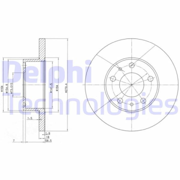 ÖN FREN AYNASI BOXER 94-4.02 JUMPER 94-4.02 DUCATO 94/4.02 280x18x5DL 1.4Q Marka : DELPHI