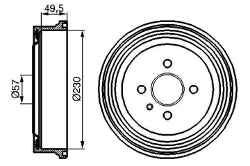 ARKA KAMPANA ASTRA G 98 09 COMBO C 01 11 ASTRA F SW 91 98 230x265x57x69x4DL 93189219 Marka : BOSCH