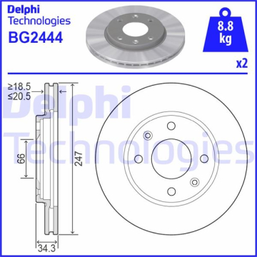 ÖN FREN AYNASI P106 I-II 91-02 206 98 306 93-01 SAXO 96-03 XSARA 97-00 247.5x20.4x4DLxHAVALI Marka : DELPHI