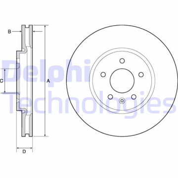ÖN FREN AYNASI 17 INÇ ASTRA J 09 ZAFIRA C 11 321x30x28/5D/HAVALI 13502826 Marka : DELPHI