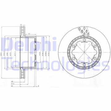FREN DISKI ARKA MERCEDES SPRINTER B906 B907 . VW CRAFTER 30-35-50 CIFT TEKER Marka : DELPHI