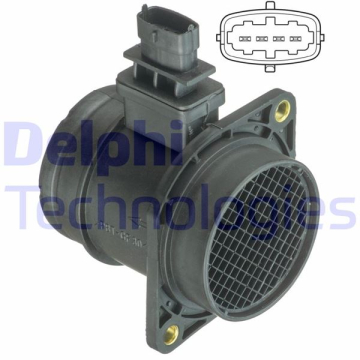 HAVA KÜTLE ÖLÇER DEBİMETRE FIAT DOBLO 05 GRANDE PUNTO 05 10 LİNEA 07 BRAVO II 07 14 ALFA ROMEO MITO 09 147 05 10 1.3JTD 1.9JTD Marka : DELPHI