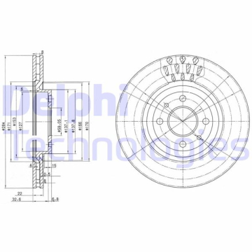 ON FREN DISKI FIAT TIPO 91 95 PUNTO 99 12 COUPE 96 00 ALFA ROMEO 146 95 01 145 95 01 LANCIA DELTA II 93 99 DEDRA 91 99 Marka : DELPHI